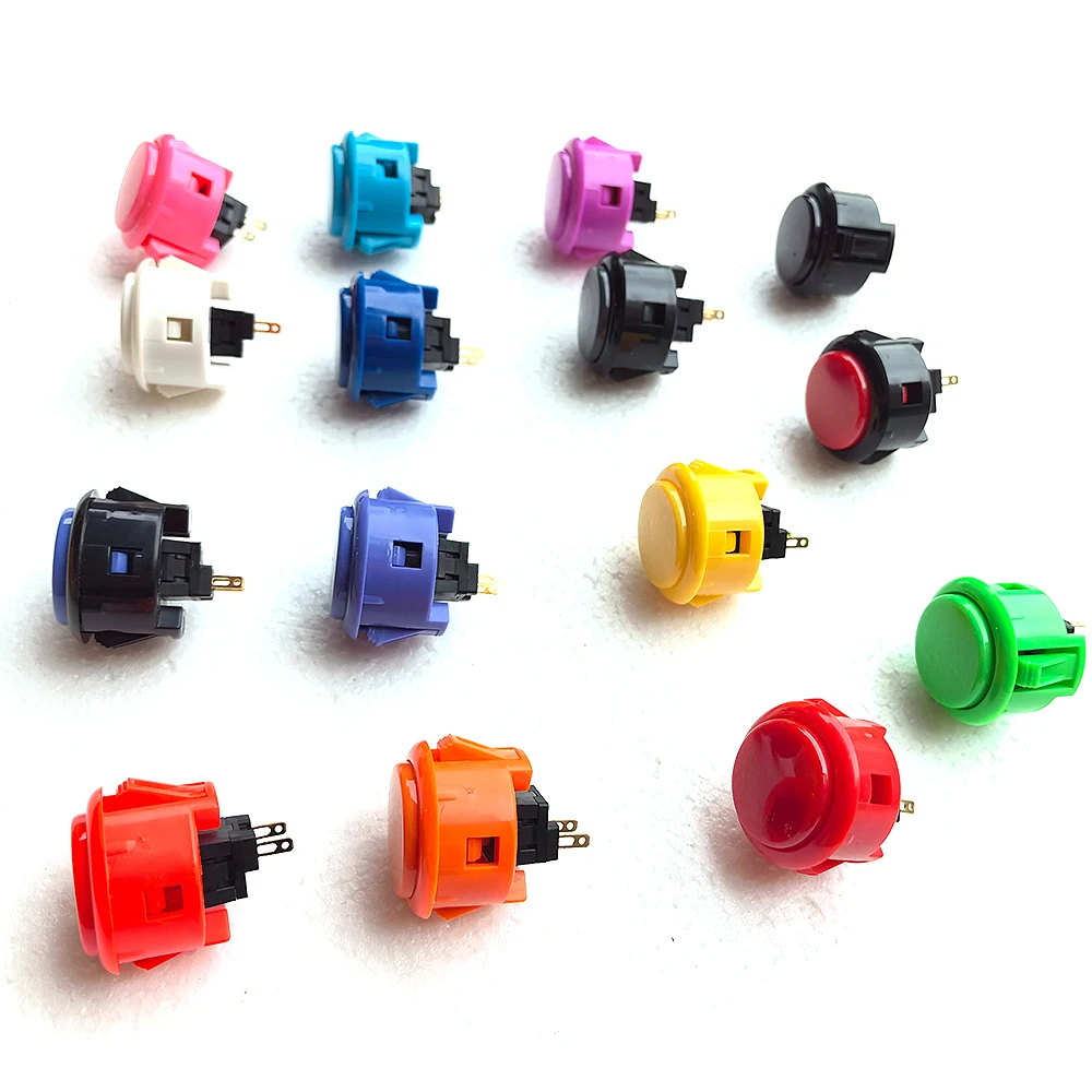 일본 원래 SANWA 푸시 버튼 OBSF 30mm 24mm 코인 네오 지오 보드 박..