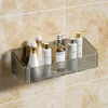 Luxury PET Plastic Wall-Mounted Bathroom Shelf - Moisture-Proof Hanging Storage Rack with Drainage for ToiletriesProducts 5