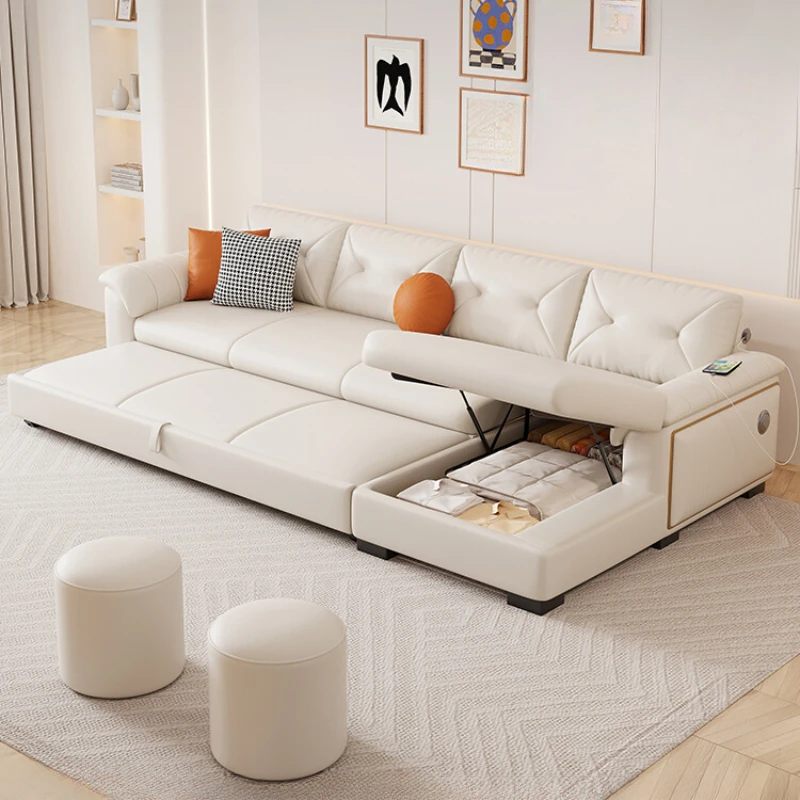 

Oversize Nordic Sofa Bed Multifunction Storage White Floor Sofa Bed Modern Recliner Canape Lit Living Room Furniture