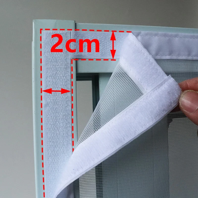 Mosquito Window Net Self-adhesive and reusable White Anti-mosquito Window Screens Tulle Customizable Summer Washable Mesh