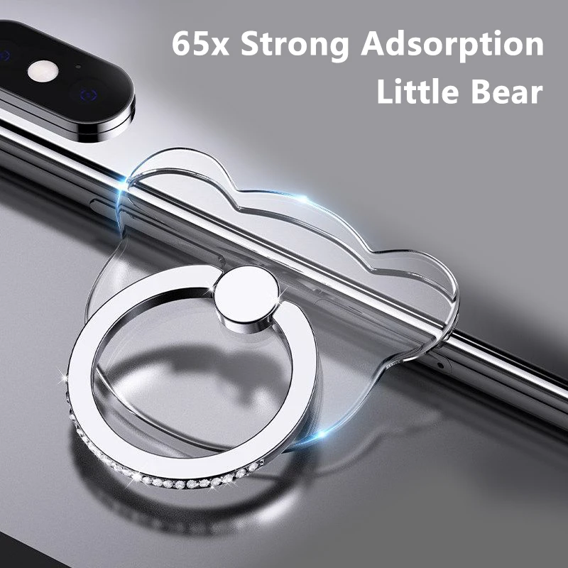 Elegant Diamond Inlaid Rotating Phone Holder with Ultra-thin Design and Strong Adhesive