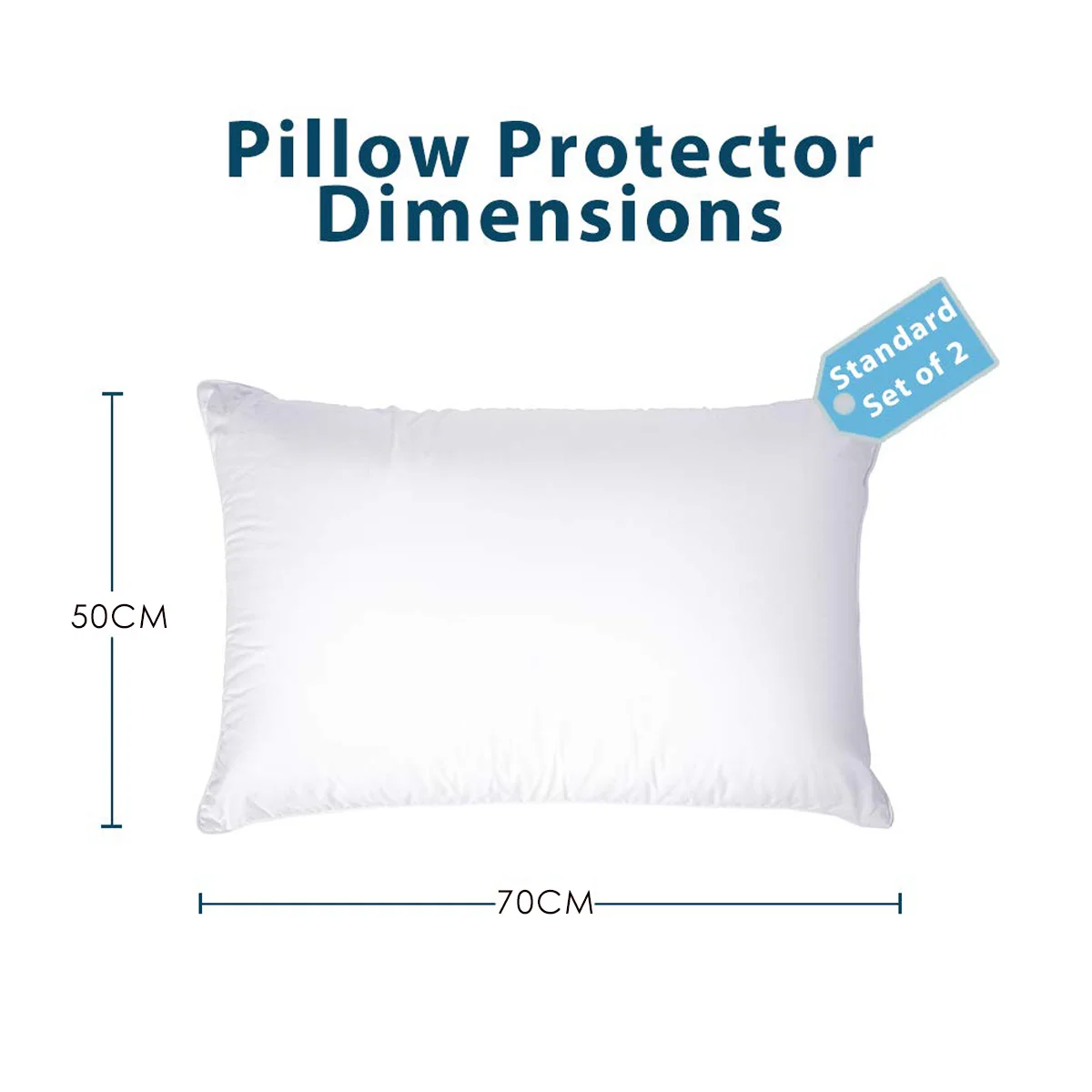 2pcs Pillow Cover Waterproof Zipper Pillow Protector Bedbug Proof & Allergy Protection Pillowcase 5