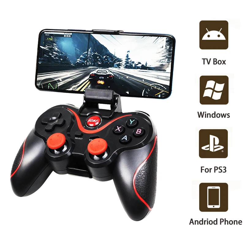 nieuwigheid bijvoeglijk naamwoord cafe Terios T3 X3 Wireless Joystick Gamepad Pc Game Controller Support Bluetooth  Bt3.0 Joystick For Mobile Phone Tablet Tv Box Holder - Gamepads - AliExpress