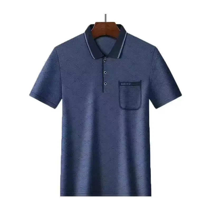 

2023 Summer New Fashion Trend Comfortable Oversized Loose Men's Clothing Business Casual Lapel Temperament All-match Polo Shirt