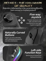 Souris Verticale Gaming RGB – Filaire/Sans Fil, 24000 DPI, Joystick & Boutons Programmables 3