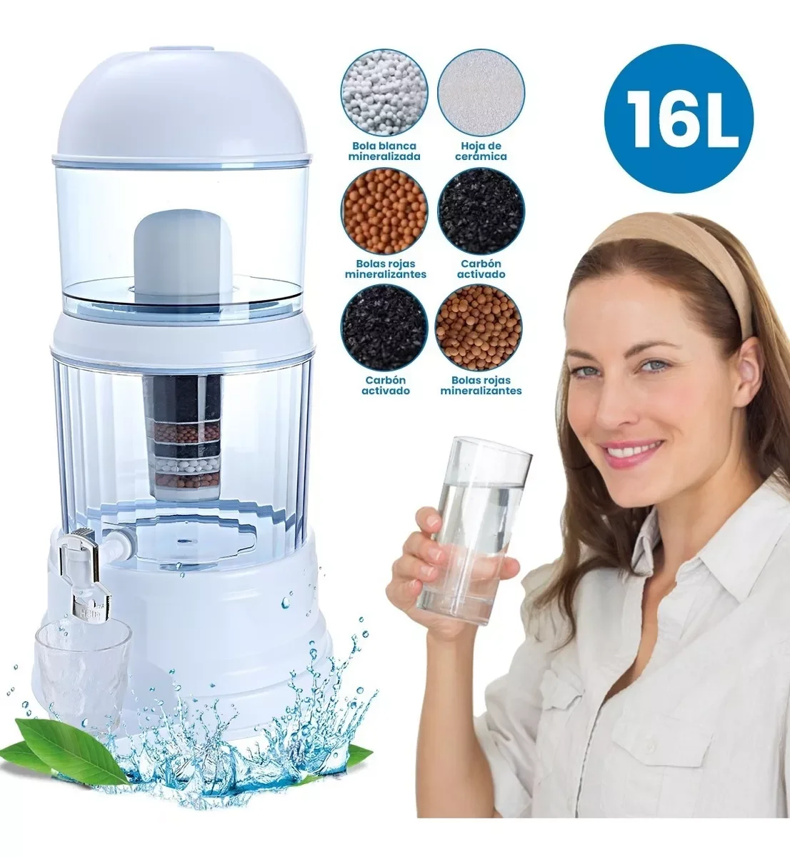 WaterFilterPurifierSystemAdvanced16LitersWaterPurifier6Levels