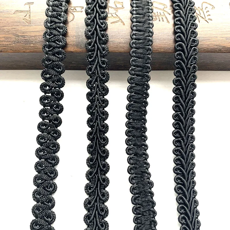 Lace Ribbon 5m/16.4ft Each pack 1.2cm Wide Curtain Centipede Curve Lace Trim Handmade DIY craft sewing black ribbons curtain decoration