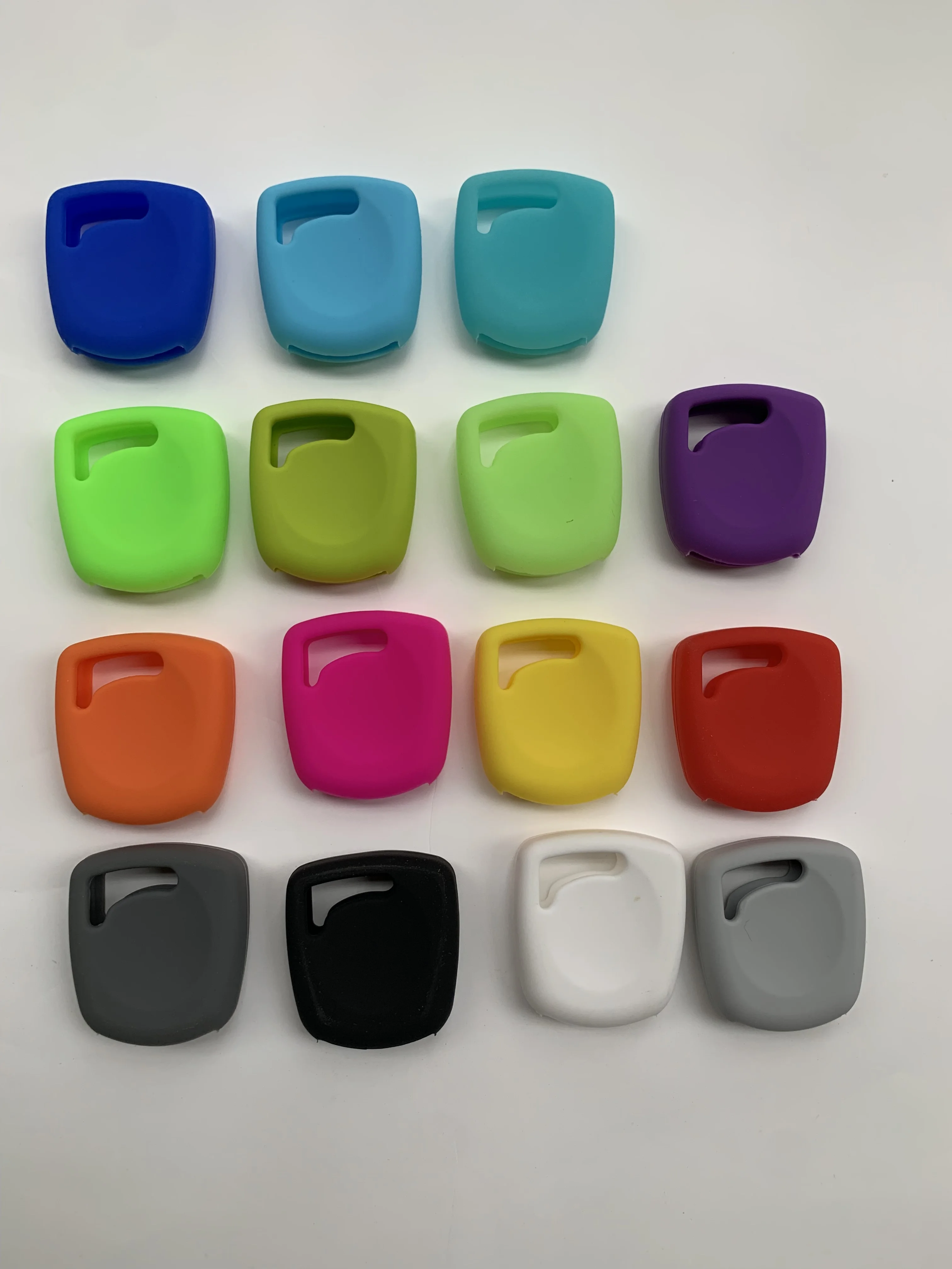 Pusakieyy Silicone Key Case For Ford Mondeo Ka Escort Fiesta Focus Transit Connect Fusion Transponder Auto Shell Blank Blade,key case,key case cover,car key shell,remote control case cover