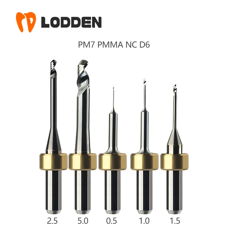 

Стоматологические фрезерные боры Ivoclar PM7 PMMA NC D6 покрытие 5,0 2,5 1,5 1,0 0,5 стоматологические лабораторные сверла CAD/CAM режущие инструменты