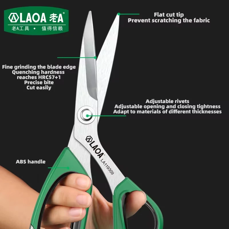 LAOA Multifunction Scissor Industrial Stainles Steel Professional Kitchen Scissors Sewing Tailor Scissor Food Cloth Cutting Tool 4