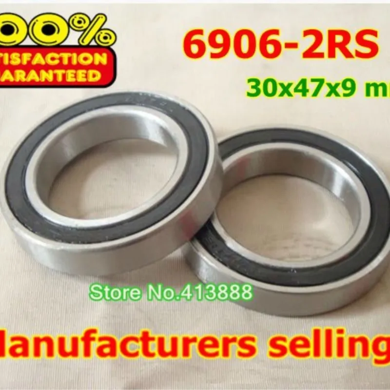 NBZH bearing(1pcs) The Rubber Sealing Cover Thin Wall Deep Groove Ball Bearings 6906-2RS 30*47*9 Mm