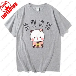Kawaii Panda Bear Graphic Cotton T - Shirts - Cute Cartoon Summer Tees - XXL (WU - gray - bubu)