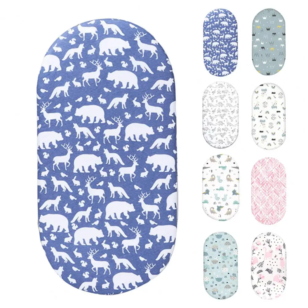 82x41cm Baby Changing Pad Cover Floral Print Fitted Crib Sheet Infant Or Toddler Bed Nursery Unisex Diaper Change Table Sheet bassinet sheets crib sheets bed sheets