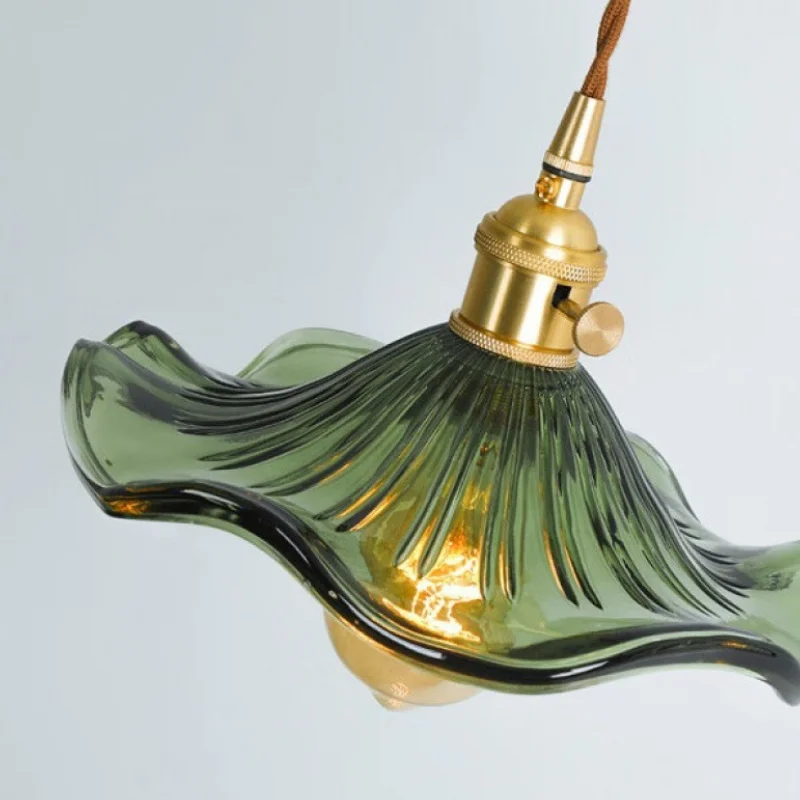 Nordic Chandelier Living Room Pendant Lights Flower Shaped Glass Lampshades Led Lamp Dining Table Lighting Bedroom Decoration - Image 2