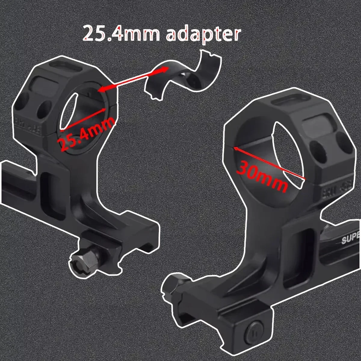 Rifle Scope Mount Tactical GEISS Automatics Airsoft AR15 AK47 Optical Scope Mount Cantilever 25.4mm 30mm QD Mount For Picatinny Rail Hunting
