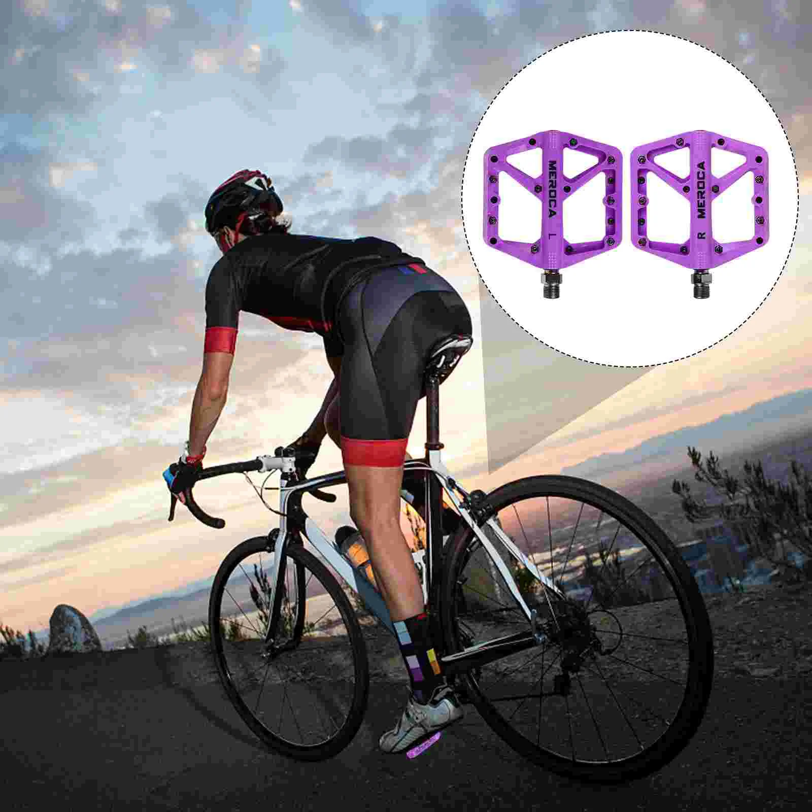 

Off-road Bicycle Pedal Travel Child Bike Pedals& Cleats Steel Shaft Anti-Skid Mountain