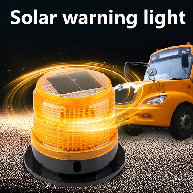 LED Solar Strobe Warn lampe Solar Nacht fahren Verkehrs sicherheit  Warnleuchte wasserdicht Auto Notfall Blinklicht - AliExpress