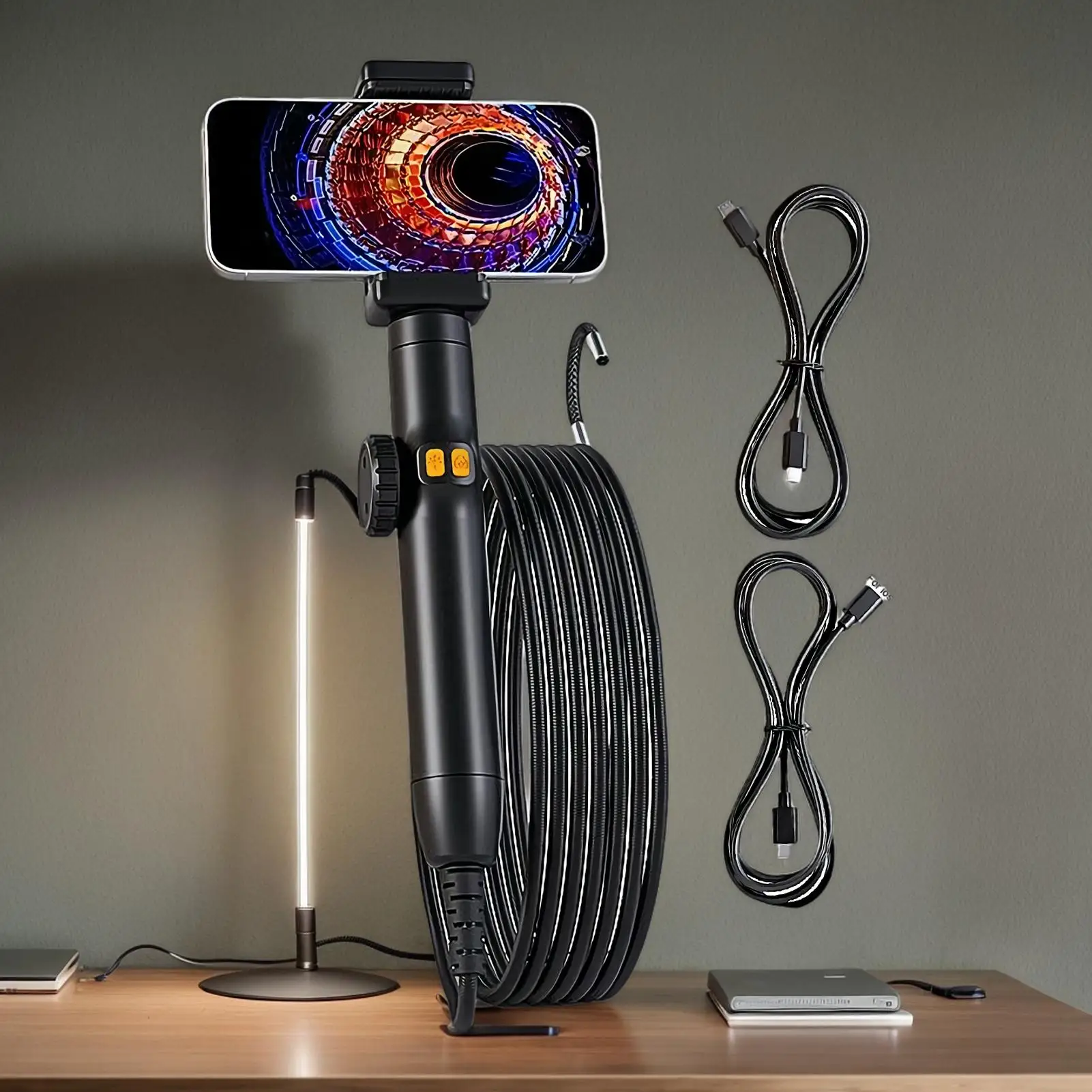 관절형 헤드가 있는 내시경 산업용 내시경 카메라 산업용 덕트 Hvac 시스템 전기용 방수 스네이크 스코프