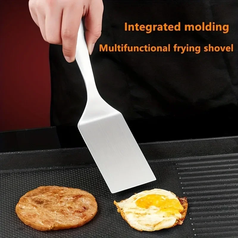 1pc,Grill Turner Spatula,  Stainless Steel Small Frying Shovel, Mental Cooking Shovel, Steak Shovel, Pancake Special Tool
