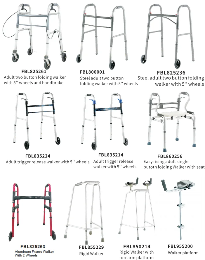 Bliss Medical Aluminium Mobility Foldable Walker with Forearm Platform Walking Frame for Disabled Stand Up Walkers 3
