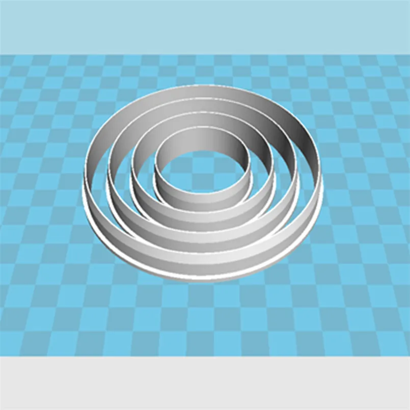 Four Specifications Cartoon Geometric Figure,4,6,8,10cm Circular,Plastics Mould,Cake Fondant Tool,Cookie and Sushi Fruit Cutters