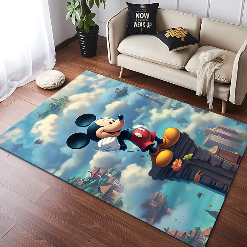 Disney Mickey-Minnie Mouse Pattern Carpets Bedroom Play Mats Rug Bedroom Carpet Livingroom Rug Crawl Mat Christmas Gift Rug