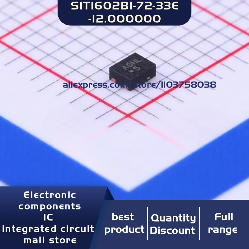 50개/묶음 SIT1602BI-72-33E-12.000000 12MHZ ±25ppm 3.3V 2016 4P 크리스탈 발진기 공진기 4-SMD 재고 있음