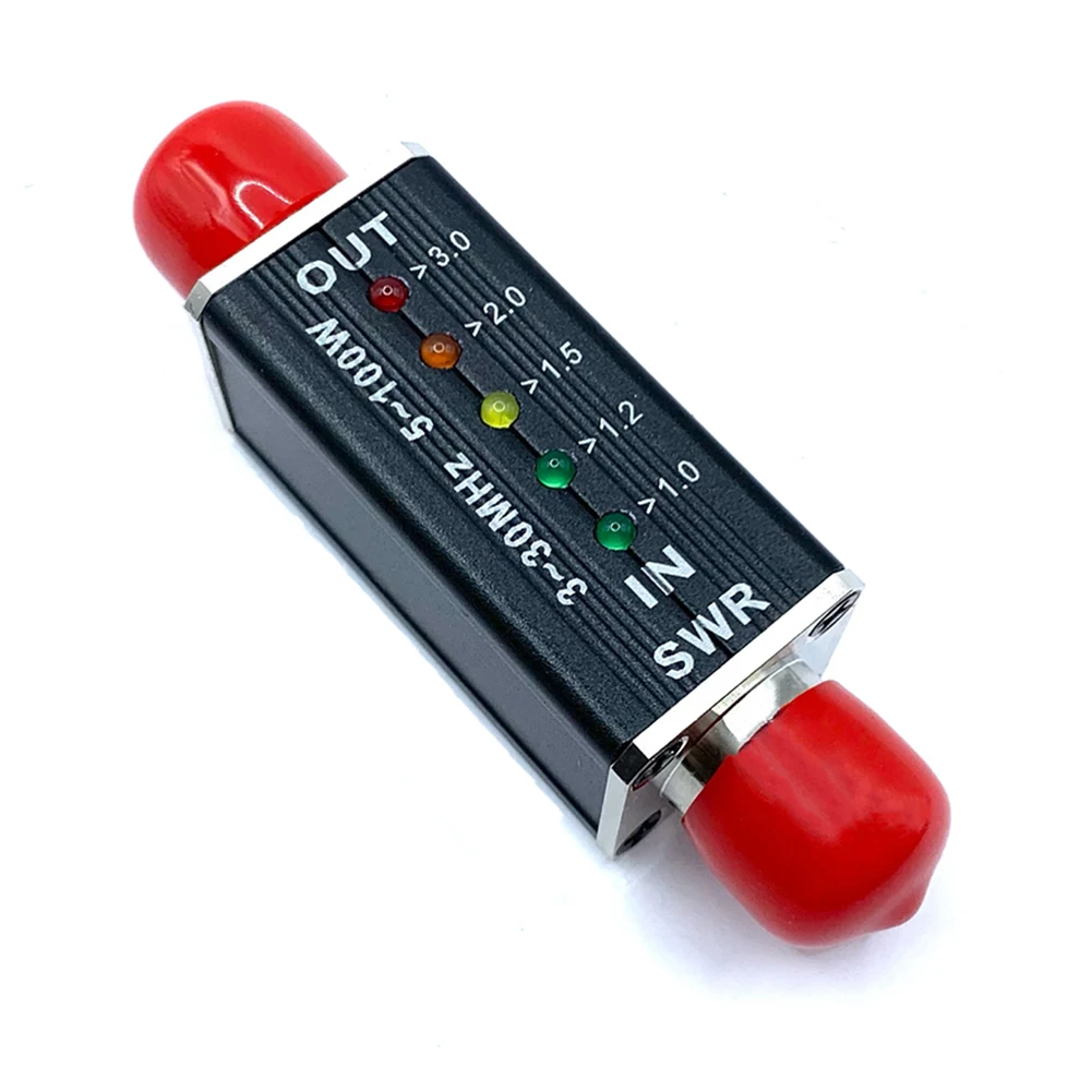 패키지 내용 LED SWR 계량기 LED SWR 계량기, 넓은 주파수 범위, 넓게 사용되는 삽입 손실 LED SWR 계량기 MHz 주파수