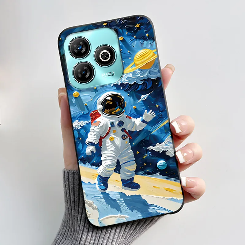 Aesthetic Cute Cat Black Shockproof Silicone Back Cover