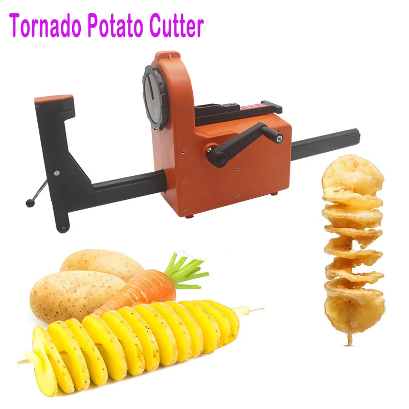 

Electric/Manual Potato Spiral Cutter Machine Auto Tornado Potato Tower Maker Stainless Steel Twisted Carrot Slicer Commercial