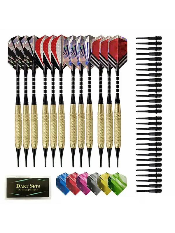 Soft Tip Darts With Flights And 100 Soft Tip Points For Electronic Dartboards Office Home Entertainment massage hammer health mallet health mallet home meridian tapping points hammer beating hammer beating back health gift