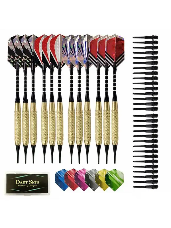 Soft Tip Darts With Flights And 100 Soft Tip Points For Electronic Dartboards Office Home Entertainment