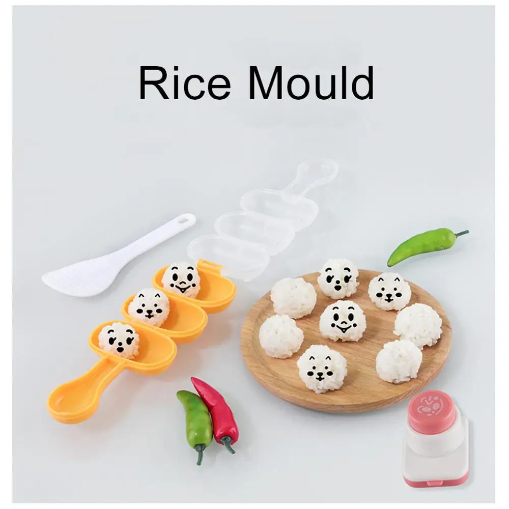 Sushi Onigiri Rice Ball Mold DIY Seaweed Nori Punch Cutter Bento Decor