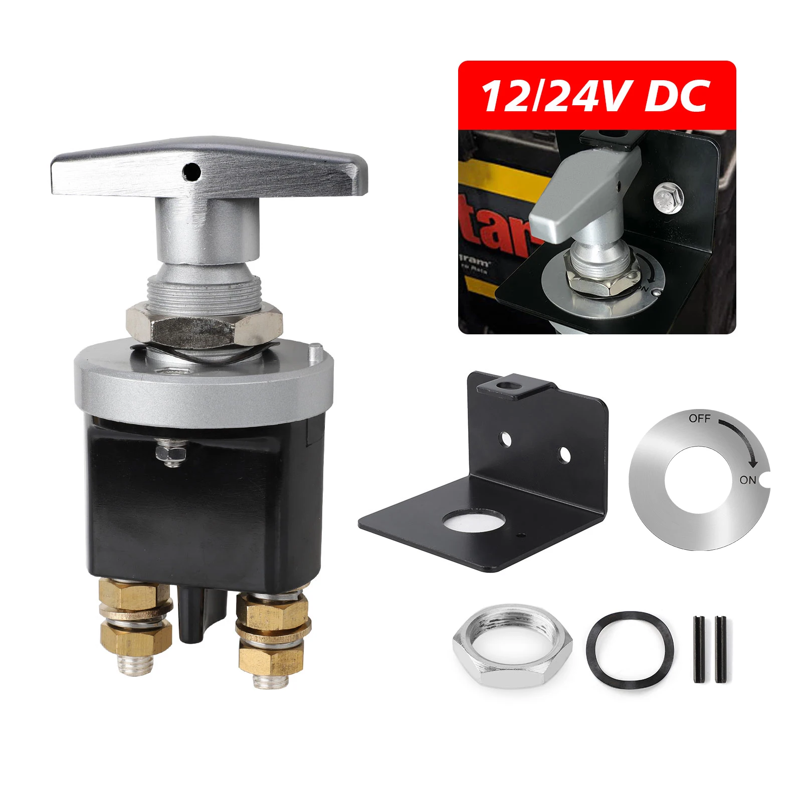 Cnspeed Hochleistungs-12-V-Batteriekreisschneider Trenn schalter Isolator Batterie-Kill-Schalter mit Schlüssel loch für Wohnmobil-Zubehör