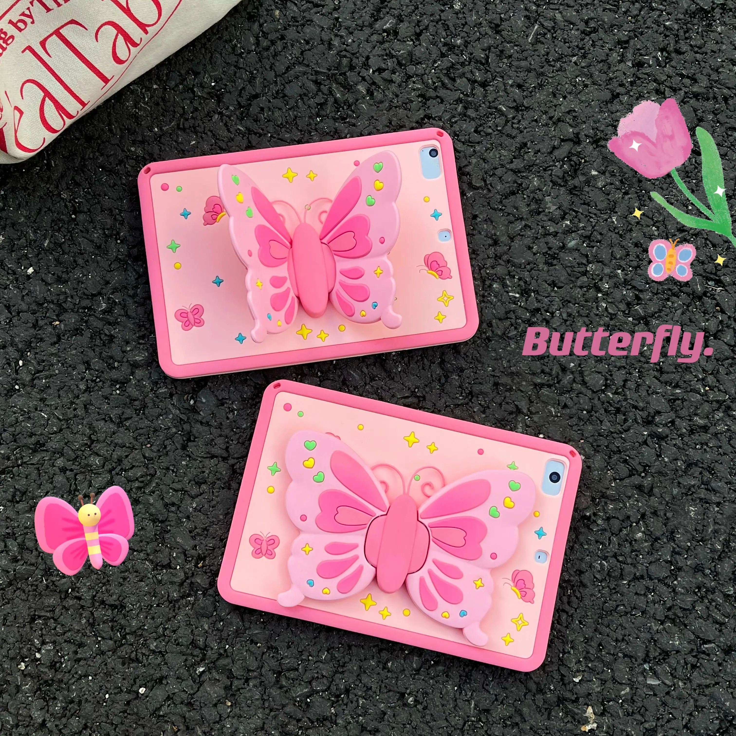 Lovely Butterfly Case For iPad 7th 8th 9th 10.2 10.9 10th Gen Stand Cover For IPad Air 4 5 10.9 2022 Mini 6 Pro 9.7 11 Kids Case