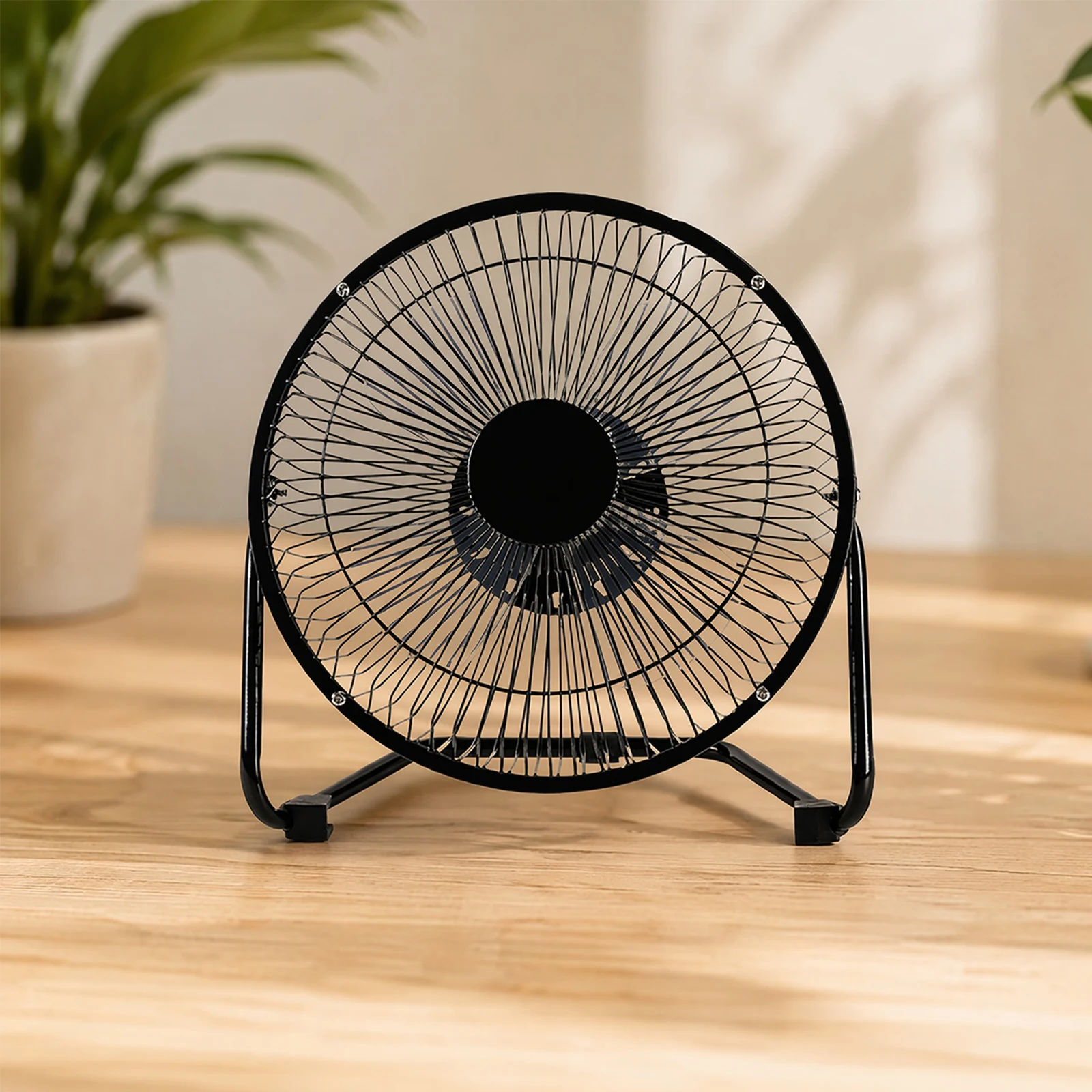 Adjustable 3-Speed Quiet Portable Metal Desk Fan with Tiltable Head and Strong Wind