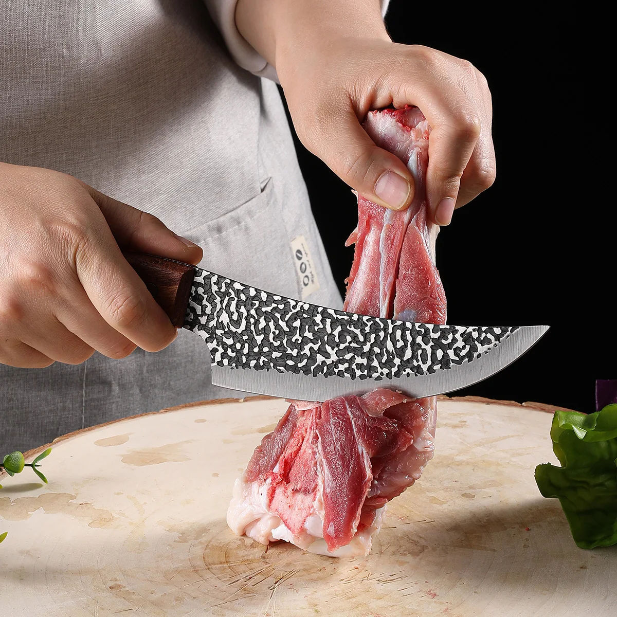 Küchenchef Ausbeinmesser Geschmiedeter Edelstahl Professionelle Küchenmesser Handgefertigtes Fischmesser Fleischbeil Metzgermesser – Detail 5
