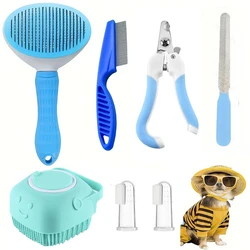 Comprehensive Pet Care Essentials Kit - Grooming Tools and Hygiene Accessories - M (7pcs)