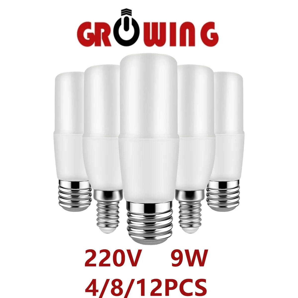 Lamparas LED Bar หลอดไฟ LED Bombillas AC220V T37 C37 9W E27 E14 อบอุ่นเย็นสีขาวโคมไฟสําหรับ Home Office ตกแต่งแสงสําหรับห้อง 1