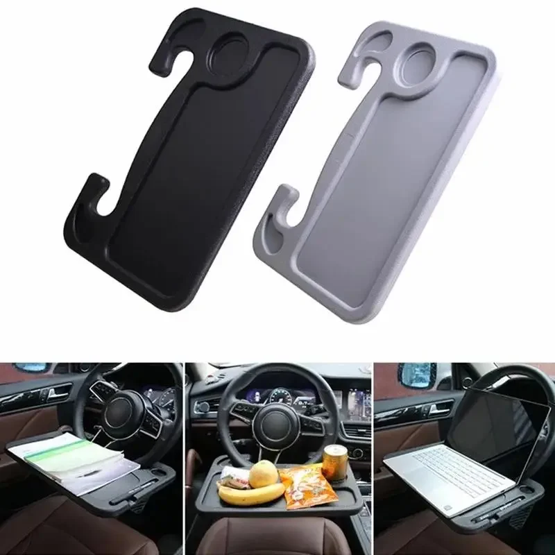 Car Table Interior Auto Steering Wheel Double Side Use FOR OFFICE WORK DRINK FOOD SUPPORT Steering-Wheel Accessories car table stand