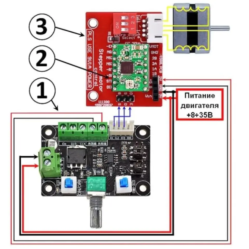 Nema17/23 Stepper Motor Driver MKS OSC PWM Pulse Signal Generator Module Motor Speed Frequency Direction Control Regulator image 3