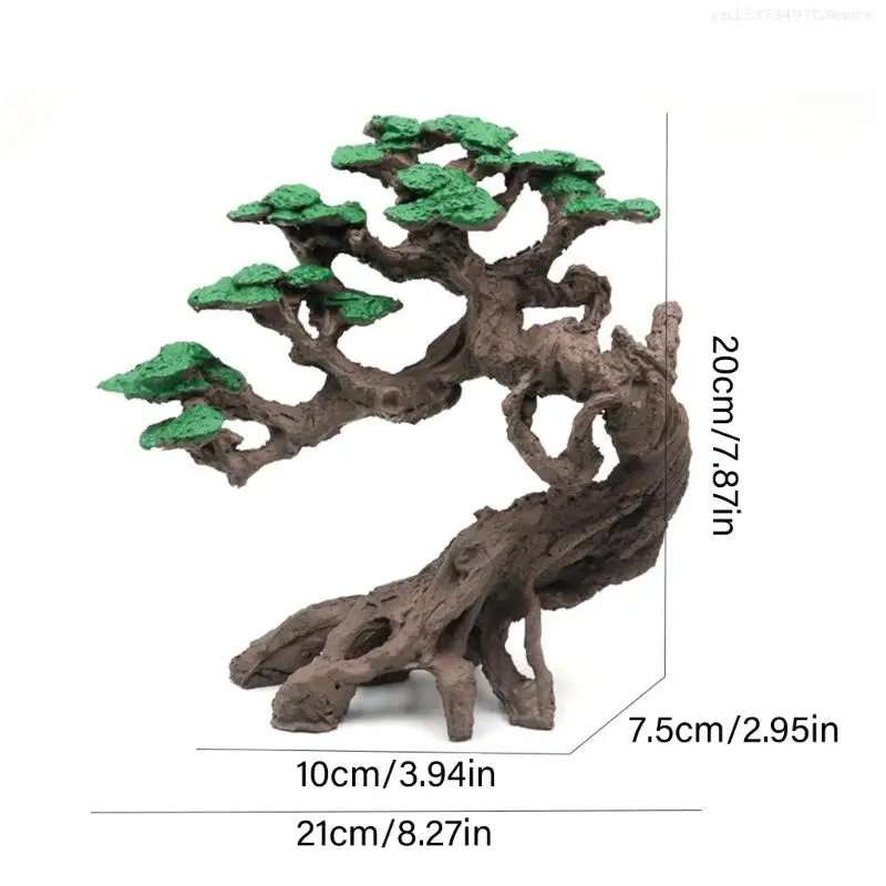 Aquariums Resin Deadwood Fishtanks Ornament Shrimp Hideouts House Landscape Tree Fishtanks Underwater Safe Decors F0T6
