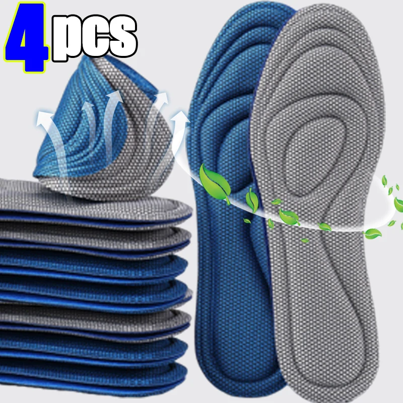 

2/4Pcs Memory Foam Orthopedic Insoles For men women Shoes Antibacterial Deodorization Sweat Absorption Insert Sport Running Pads