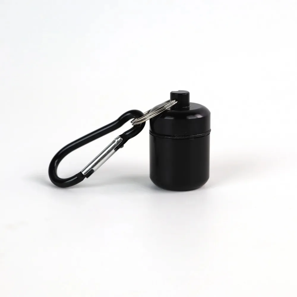 Waterproof Aluminum Pill Box with Sealed Storage and Keychain