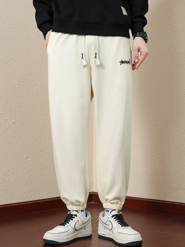 Male Training Pants Sweatpants Y2k Lightweight Spring Autumn Baggy Pants Letter Jogger Track Knit Gym Casual