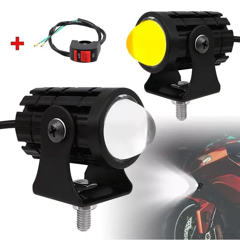 6000Lm Luz Leds Faros Para Motos Luces Ausiliari Lupa Autos