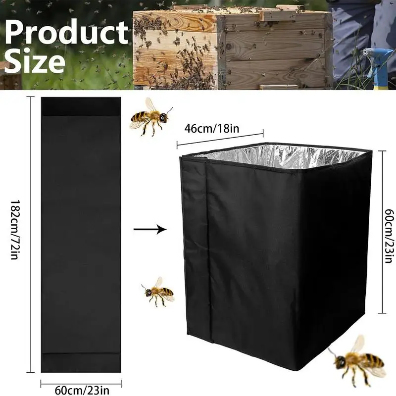 60x46cm Winter Bee Hive Wrap Beehive Winter Insulation Cover Oxford Beehive Protection Cover Bee Cozy Hive Wraps
