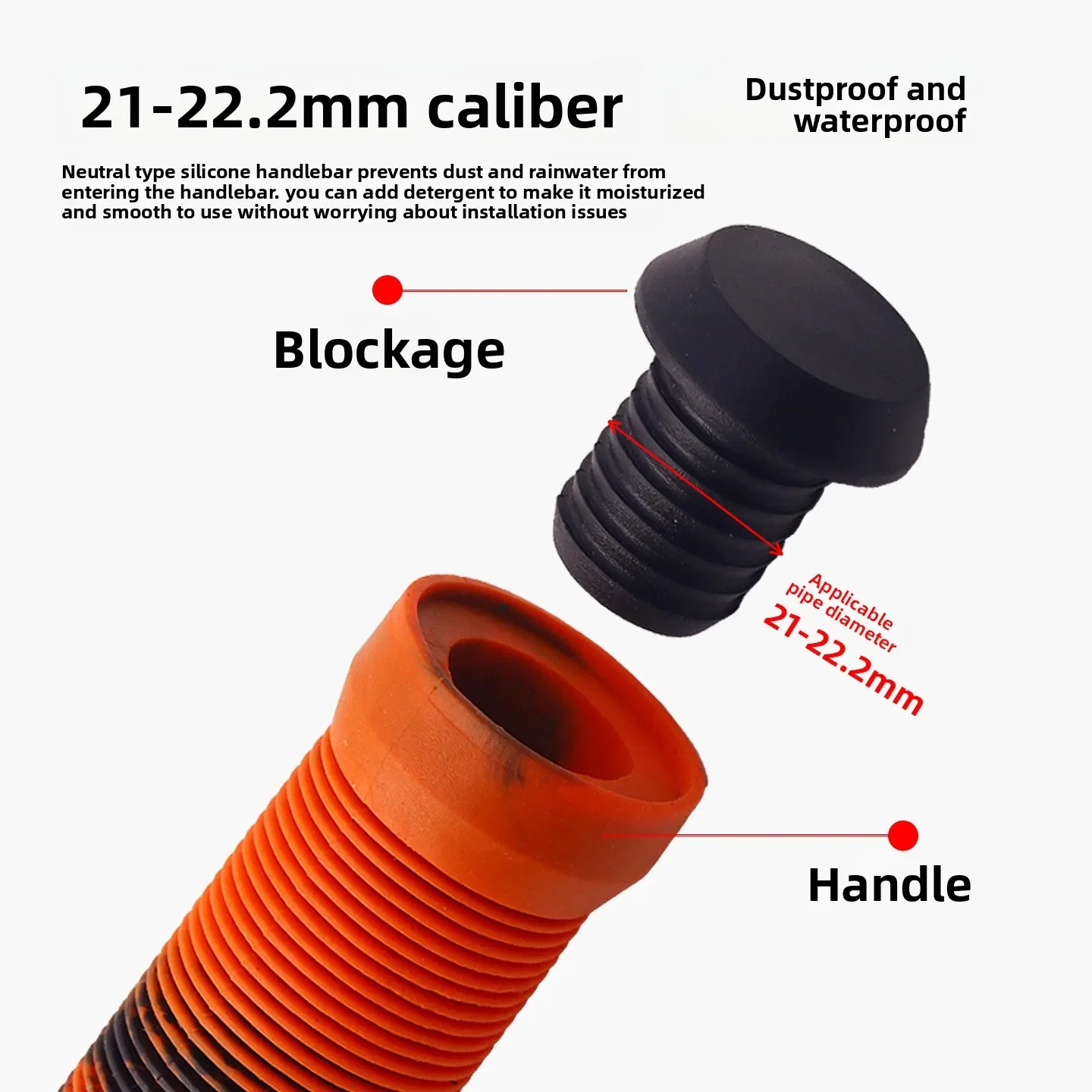 Soft Shock-Absorbing MTB Bike Handlebar Grips - Versatile All-Terrain Bicycle Handle Covers