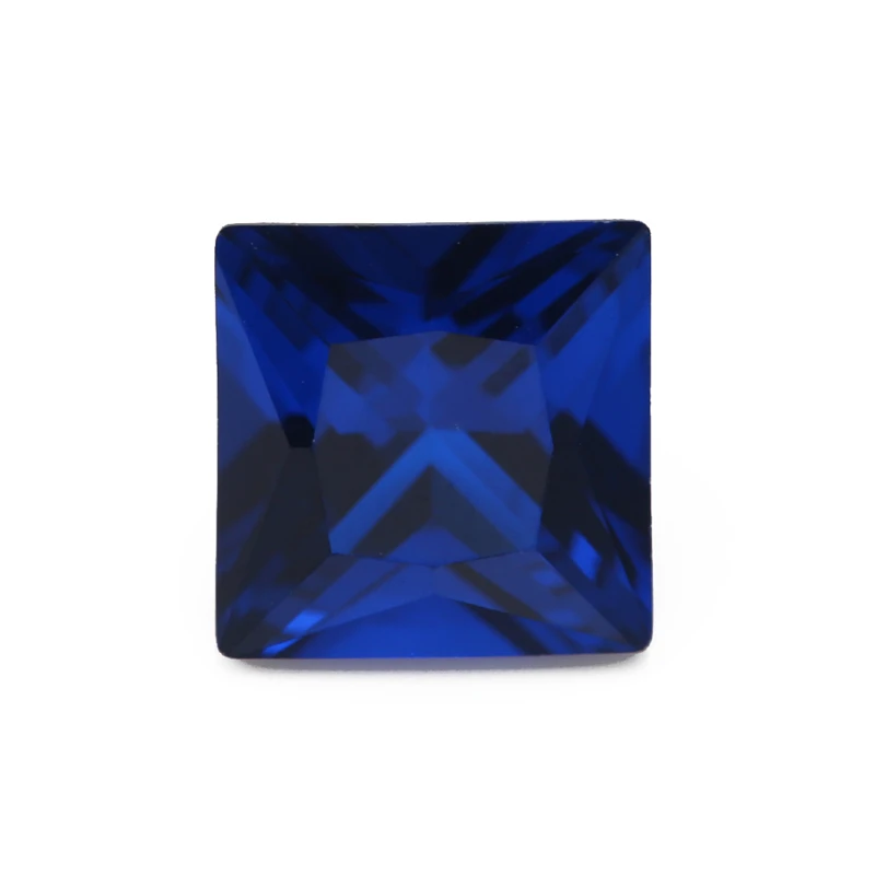 10pcs 3x3mm~10x10mm Square Shape 114# Blue Synthetic Spinel Gemstone 