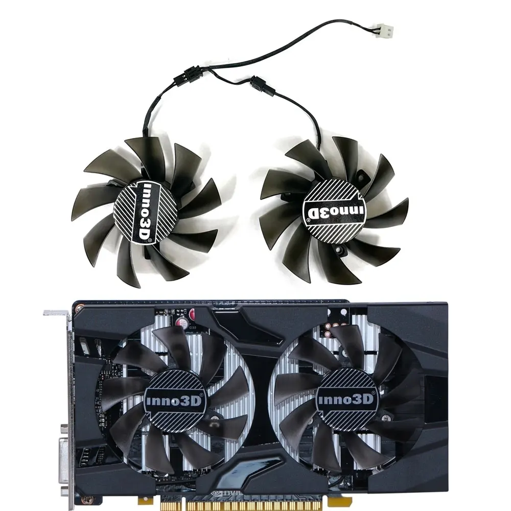 

75mm 2Pin CF8015L12S T128015SL 0.19AMP Graphics Card Cooler Fan for Inno3D GeForce GTX 1050 GTX 1050Ti Video card cooling fan